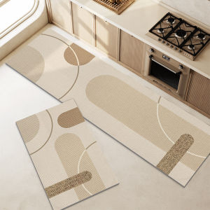 VIKAMA 1/2pcs Nordic Modern Doormat Set Water-Absorbing Non-Slip Kitchen Laundry Room Bathroom Rug Set for Home Decor