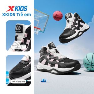 XTEP | Giày Bóng Rổ Trẻ Em Mới Chống Trượt Bền Có Dây Xỏ Mùa Thu