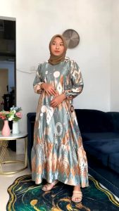 SARIMBIT BAJU KELUARGA SILKY MAXI FULL MOTIF FASHION MUSLIMAH MUSLIM BAJU GAMIS TRENDY