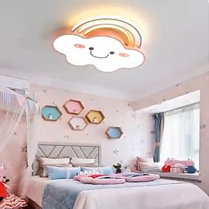 REMOTE & BARU Lampu Kamar Anak kartun Awan Pelangi dekorasi lampu Hias Plafon kamar Kreatif Minimalis Modern termasuk REMOTE kontrol YUR