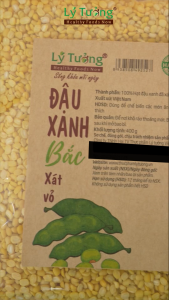 Đậu Xanh Bắc Xát Vỏ Lý Tưởng 400g - Hạt Đậu Loại 1 To Tròn Đều