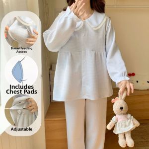 JIFANPAUL | Thickened Winter Sleepwear for Pregnant Women with Nursing Function and Air Layer
