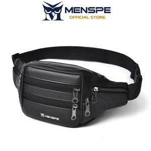 MENSPE Fashion Waist Bag Chest Bag Waterproof PU Bag Outdoor Sports Bag Large Capacity Phone Bag Casual Bag Cross Body Bag Fitness Bag Travel Bag Cycling Bag Business Bag