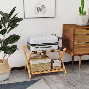 Giá Để Đồ Gấp 2 Tầng Bằng Tre