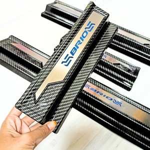 Sillplate Samping Pijakan Kaki Mobil Brio 2023 Sill Plate Carbon