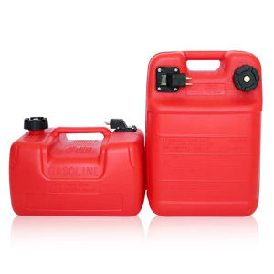12/24L Boat Yacht Engine Marine Outboard Fuel Tank Oil Box Portable With Connector Red Plastic Anti-static Corrosion-resistant