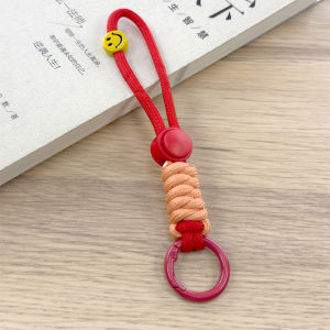 Creative Woven Hand Rope Keychain Car Key Ring Men Women Mobile Phone Case Lanyard Short Rope Water Cup Hanging Ornament