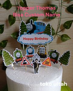 Topper Kue Custom Nama Karakter Thomas