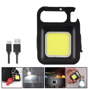 Metal Material Multifunctional USB rechargeable light usb led light mini light keychain light