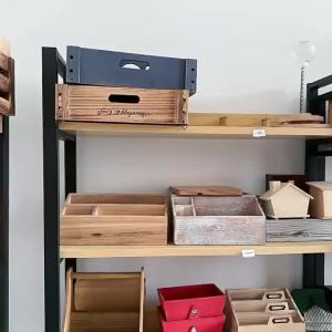 Wooden Recipe Card Organizer Box Flip Top Name Card Holder with Dividers for Desk Storage Office Kitchen Use