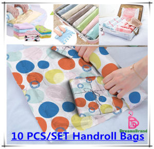 [Free Zip bag]  Compression Handroll Vacuum Bag Travel/Home compression bags Space Savers  Luggage Organizer Handroll Vacuum Bag  10PCS/set 60x40CM Small Compressed Bag for Travel andClothes Packing Storage