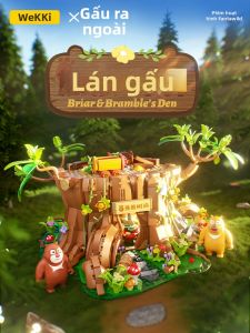 WEIJI | Bộ Xây Dựng Đèn Trang Trí Bàn Bear Tree Cave