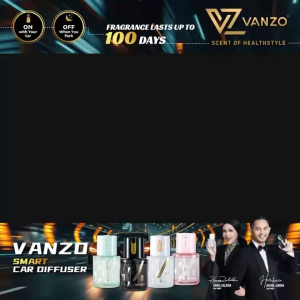 Vanzo Smart Car Diffuser 120ml & Refill 100ml Multiple Spray Modes Smart Vibration Sensor Car Perfume Air Freshener Original Pewangi Kereta汽车香水 For Interior Car / Home