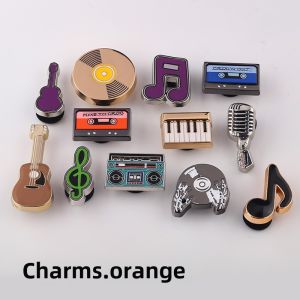 New Crocs Hole Shoe Flowers Metal Music Note Shoe Buckles Accessories Compatible with Clog Shoes Chinese Production