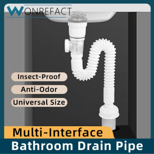 Expandable Flexible Bathroom Sink Drain Pipe For Wash Basin Sink Deodorant Sewer Drain Pipe