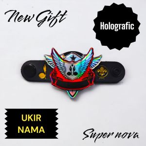 Ring kacu pramuka hologram supernova dobel akrilik terbaru best seller