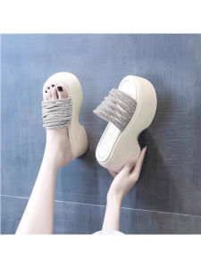 Giày Đế Xuồng Đế Cao Gót Trong Mùa Hè Cho Nữ Đế Xuồng Đế Phẳng Đính Pha Lê Đế Dày Thời Trang Thường Ngày