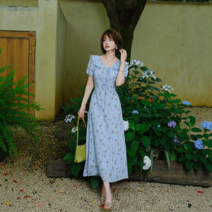 Floral A-line Dress Slim