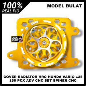 TUTUP COVER KIPAS RADIATOR HRC SET SPINER MODEL BULAT HONDA VARIO 125 150 PCX 150 ADV 150 CNC