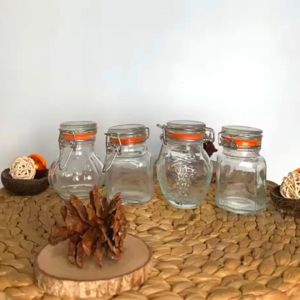 Mini Hermetico Jar | Toples / Jar Kaca Mini Tutup Kait | Tempat Bumbu