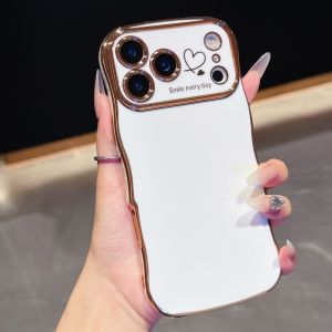 Ốp Điện Thoại Thiết Kế Mạ Điện Thời Trang Cho iPhone 17 Pro Max 16 15 14 Plus 13 12 11 Chống Sốc Silicon Bảo Vệ Ống Kính