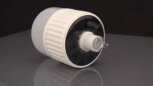 Đèn LED năng lượng mặt trời 120W Bóng đèn tích điện Siêu sáng có 5 chế độ Remote điều khiển- BH 12 Tháng