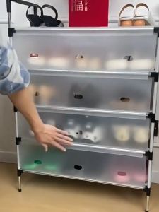 ชั้นวางรองเท้ากันฝุ่น ตู้รองเท้าติดตั้งง่าย ชั้นวางรองเท้าหลายชั้น ชั้นวางรองเท้า ชั้นวางรองเท้าประหยัดพื้นที่