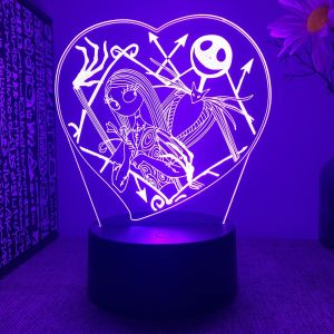 Hot Toys | HOTTOYS Dropshipping Wholesale Halloween Christmas 3D Acrylic Night Light 7 Ribbon Remote Control USB Sleep Light Christmas Gift