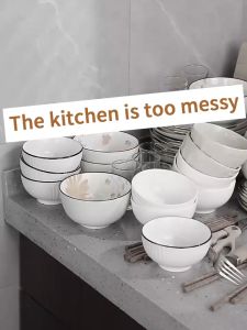 Kitchen Dish Rack Drainer Tray with Tray Organizer Storage Rack Sink Dish Rack Bowl Rack Kitchen Shelf