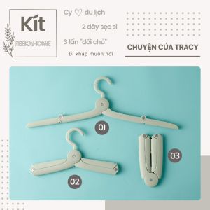 Móc treo quần áo gấp gọn thông minh mang đi du lịch móc treo quần áo trẻ em FEEKA áo siêu nhẹ cute