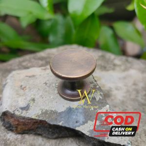 Knob Laci Lemari Meja Kuningan Antik Motif Polos 23 cm 1 Pcs