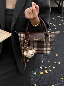 TAOHUALIHUA | New Autumn/Winter Fashion Retro All-Match Tweed Work Tote Bag