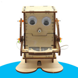 DIY Robot Eating Coin Model Assemble Kit Mini Teaching Learning STEM Project for Kid Science Education Toy Gift for School Lab