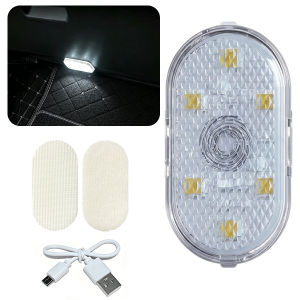 1-4PCS Touch Light for Car Led Light 6 Bright LED Beads Finger Touch Sensor Reading Lamp Gentle Illumination for Car Trunk Hood