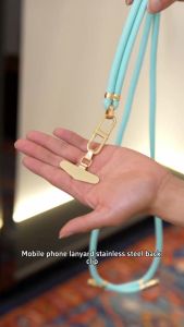 LEEU CLIMB Lanyard Phone Case Adjustable Neck Crossbody Wrist Strap for Smartphones Mini Patch Clip for Lanyard