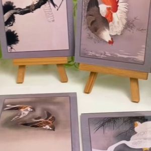 RUNABEE HIASAN DINDING 15X20CM DEKORATIF WALL ART BOHO SIMPLE ANIMALS POSTER KAYU GRAY POSTER