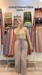 Celana Panjang Wanita Kulot Bahan Crinkle Airflow Permium