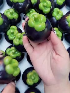 Mangosteen Squishy Moldable Stress Ball Toy Soft Crispy Handmade Squeeze Fidget Toy Adults Sensory Anti Stress Toys Gift