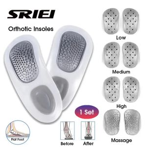 【8PCS 】SRIEI Flatfoot Orthotics Cubitus Varus Orthopedic Insoles Feet Pads Care Correction Arch Support Orthopedic Cushion Massage insert