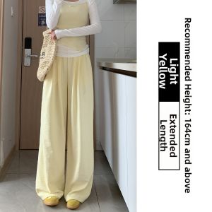 LANMENGYA | High Waist Slimming Drapey Lazy Pants