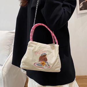 Eco-Friendly Embroidered Nylon Bucket Bag Womens Commuter Versatile Large Capacity Single Shoulder Crossbody Water Bucket Bag
