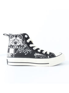 Nuonuo E Station [TPN] Paisley Printed High-Top Canvas Shoes Trendy Cool New Style Mens and Womens Same Style 36-Size 44