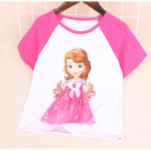 เสื้อยืดคอกลมแขนยาวผ้าฝ้ายแท้สำหรับเด็กผู้หญิง ฤดูใบไม้ผลิและฤดูใบไม้ร่วง เสื้อชั้นในลายการ์ตูนสไตล์เกาหลี เสื้อผ้าเด็ก แฟชั่น