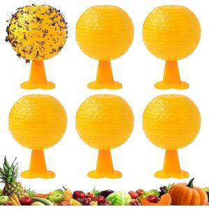 5/10/15 Piece Fruit Fly Sticky Ball Trap Fly Trap Insect Mosquito and Fly Trap Indoor and Outdoor Insect Catcher