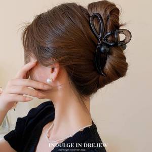 Large Size Shark Hair Clip Womens Summer New Style Elegant Feeling Hair Accessories Back of Head Black Claw Clip Fashionable Hair Decorations