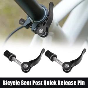 uxcell | UXCELL 2pcs 8mm Aluminum Bicycle Seat Post Quick Release Skewer Bolt Black Red Silver Yellow