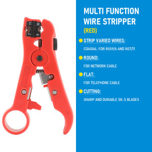 Multi-functional Electric Cable Stripping Knife | Wire Cutter & Stripper Tool for UTP STP RG59 RG6 RG7 RG11 Coaxial Cable