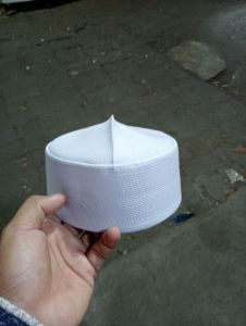 peci putih Kalbut tinggi 6cm