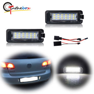 2PCS LED Number License Plate Lights With Canbus For VW GTi Golf 4 5 6 7 MK4 MK5 MK6 MK7 Passat B7 CC EOS Scirocco Beetle