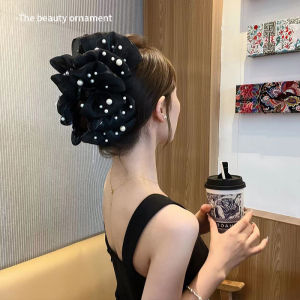 Kẹp Tóc Bướm Ngọc Trai Pháp Mềm Mại Cho Phụ Nữ Kẹp Tóc Đuôi Cá Lớn Kẹp Tóc Phụ Kiện Tóc Thời Trang Thanh Lịch Cho Phụ Nữ